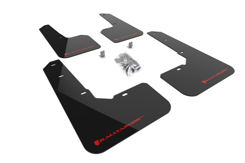 Subaru Outback Mud Flaps - Rally Armor - Red Logo - Black - `22-`25